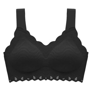 Women's one-piece extended strap latex bra