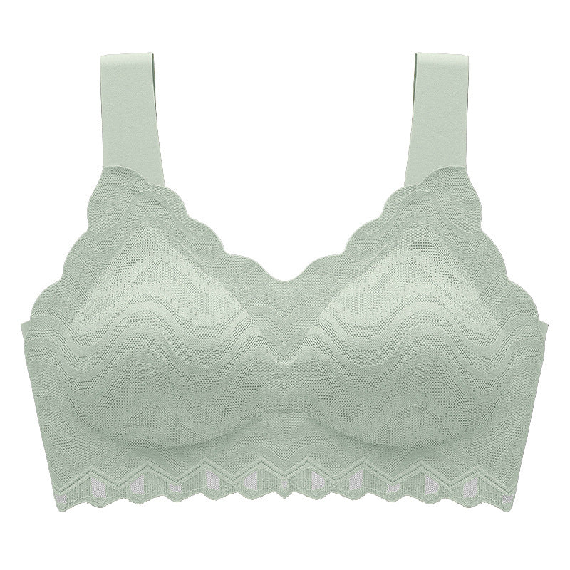 Women's one-piece extended strap latex bra