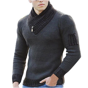 Men Turtleneck Winter Warm Cotton Pullovers Sweaters