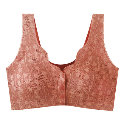 Women's front button push-up comfortable underwear