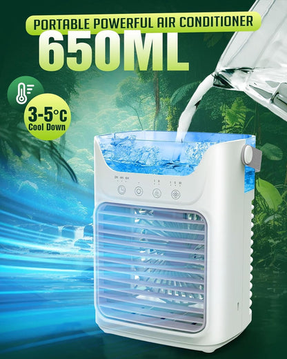 2024 Upgraded Powerful Cooling Mini Evaporative Air Cooler