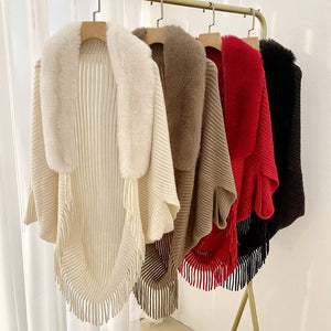 women's solid color long scarf autumn and winter warm thickened wool shawl