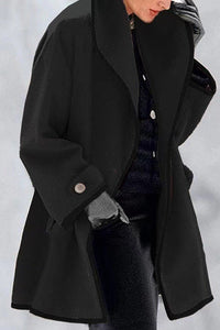 warm loose-fit tweed coat